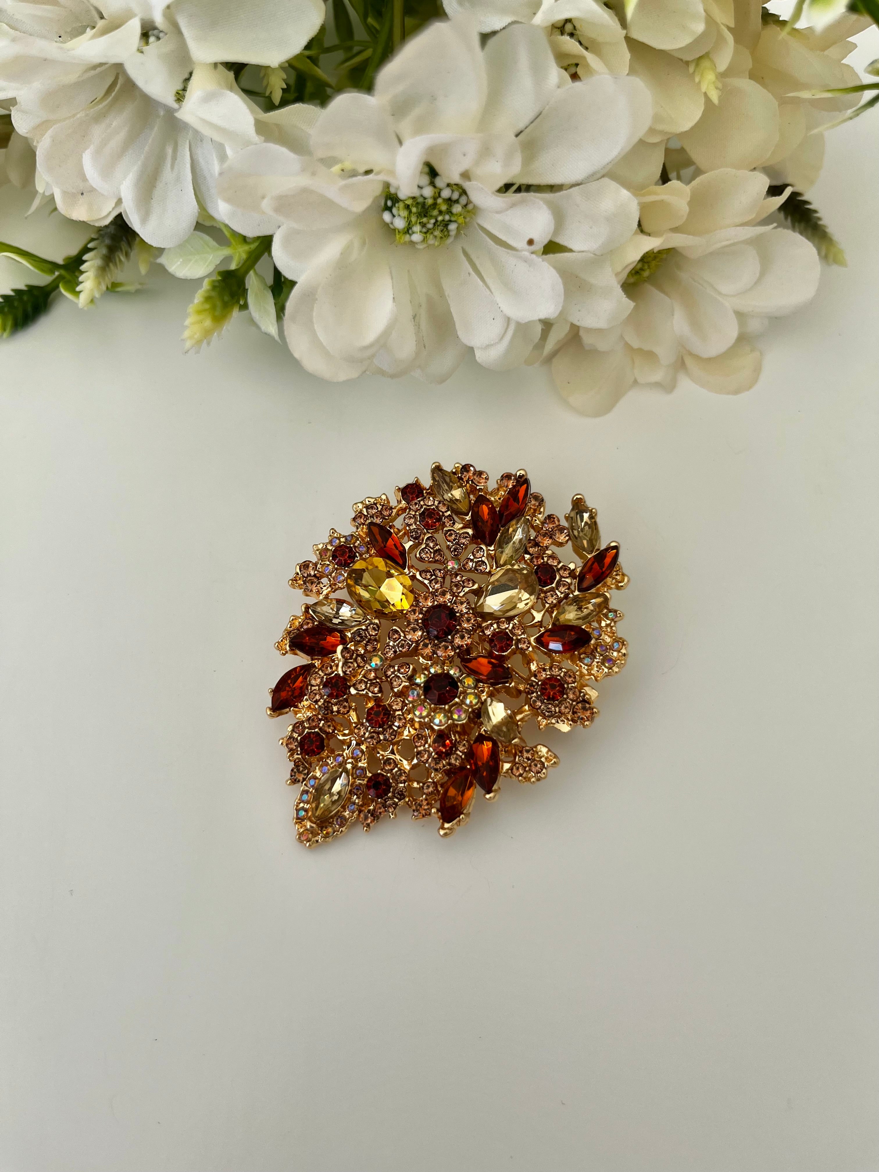 Rhinestones Scarf Pin / Brochure