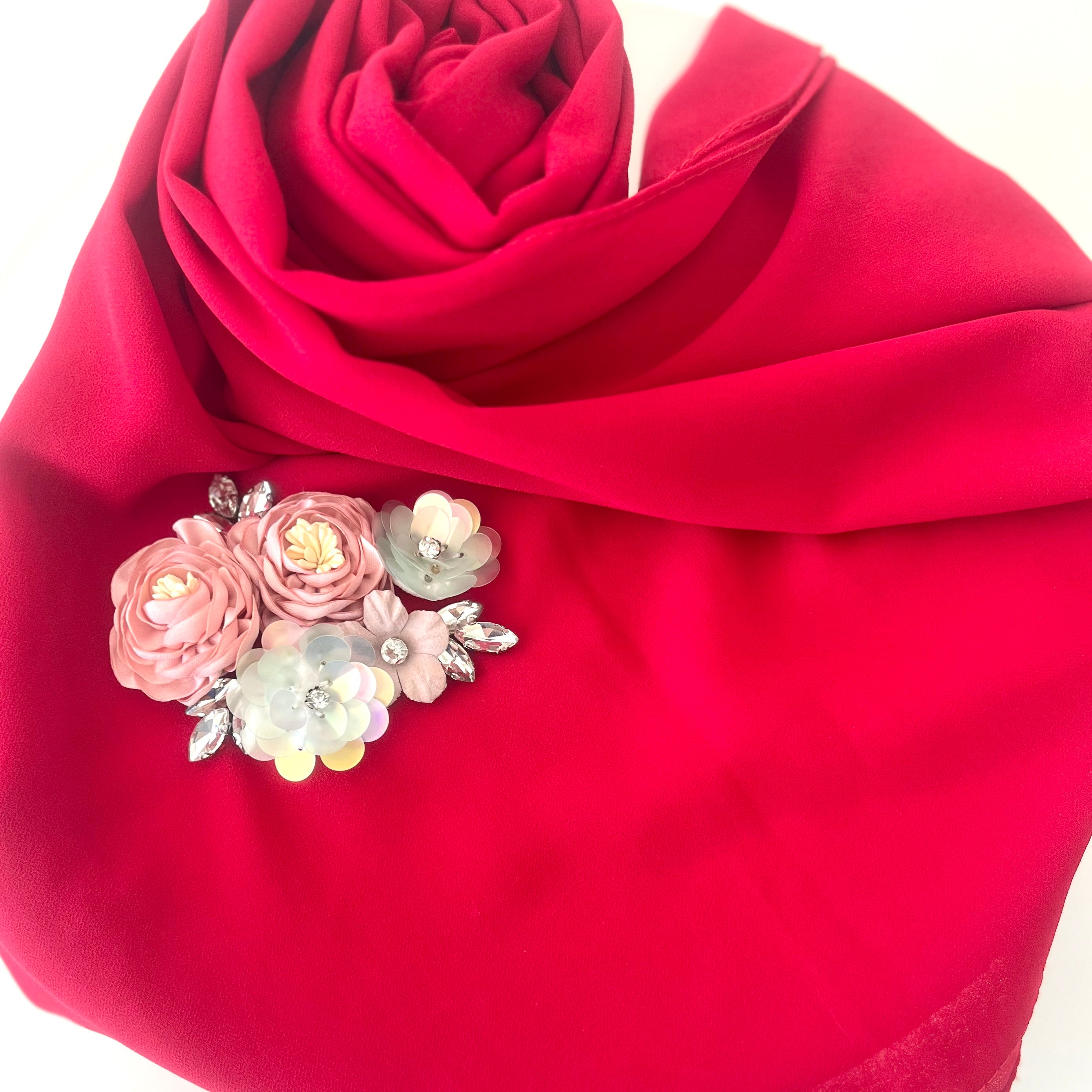 Chiffon with Rhinestone