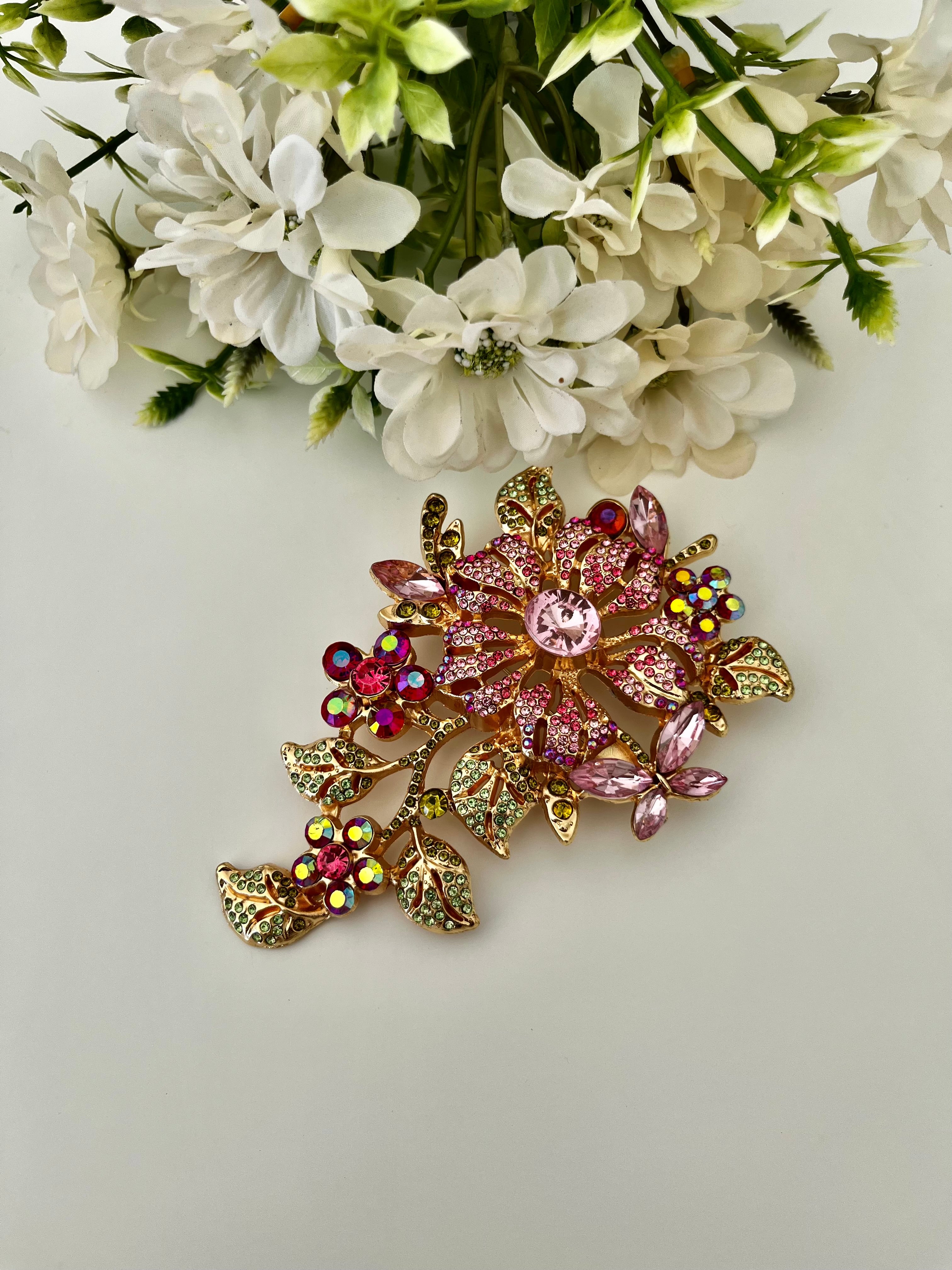 Rhinestones Scarf Pin / Brochure