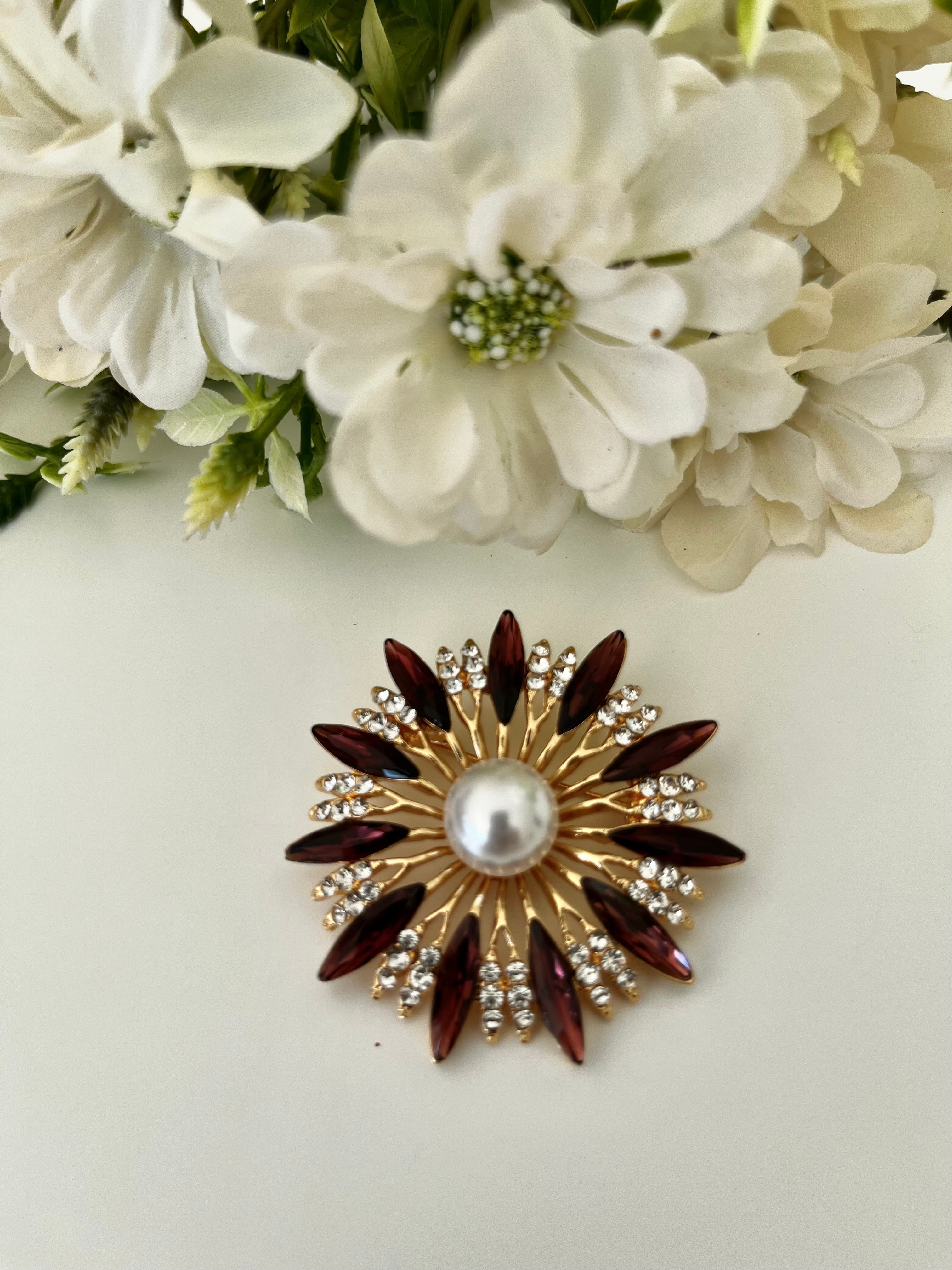 Rhinestones Scarf Pin / Brochure