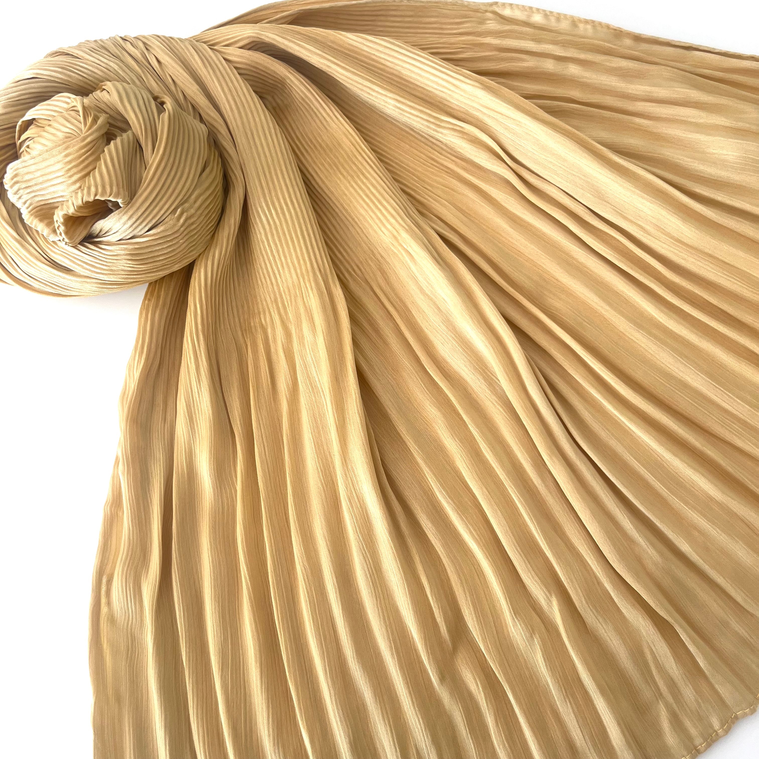 Satin Pleated with Half Pleats