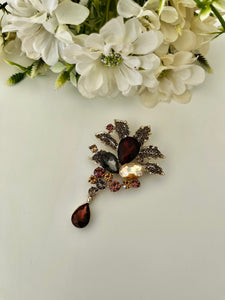 Rhinestones Scarf Pin / Brochure