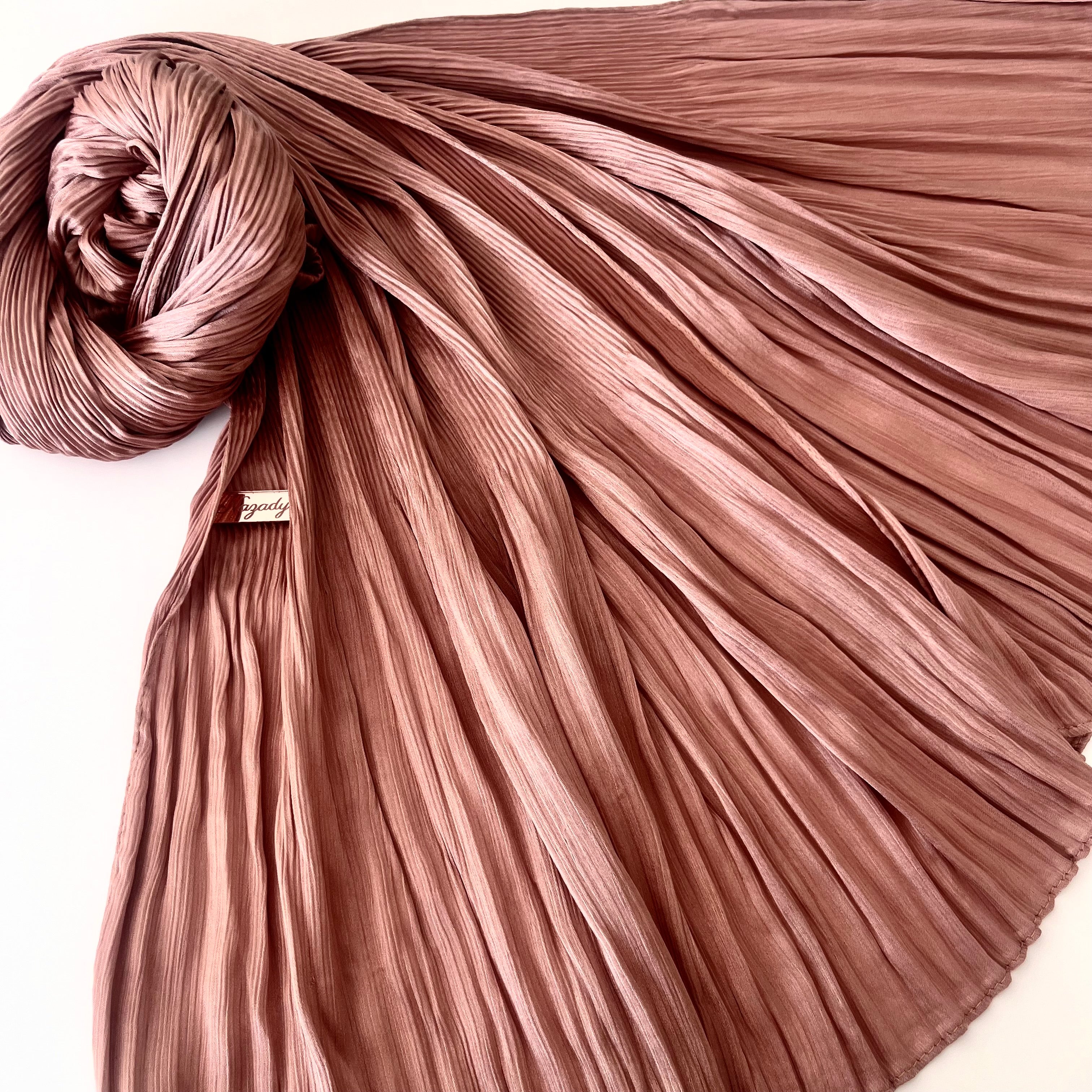 Satin pleated with Half Pleats