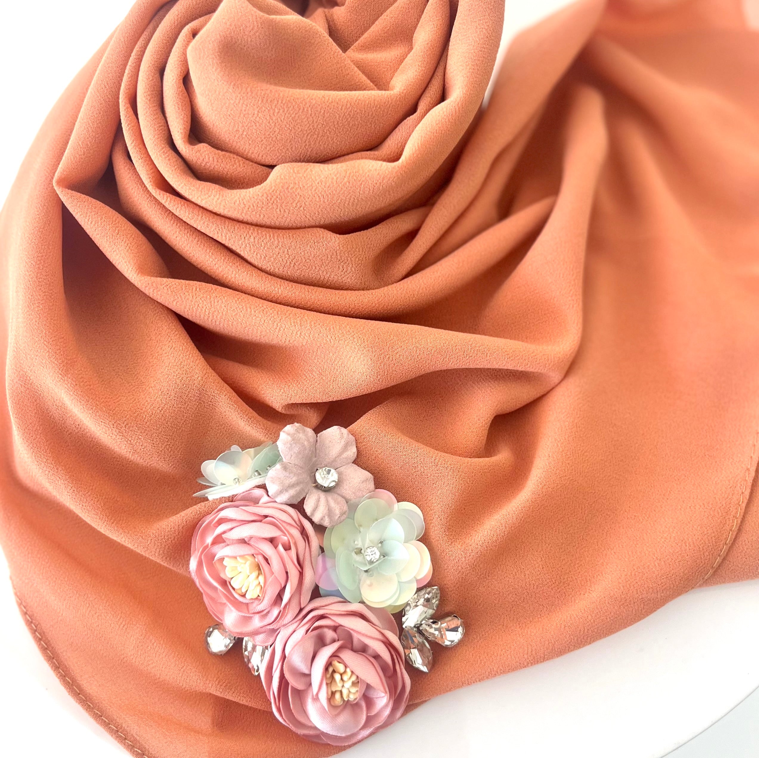 Chiffon with Rhinestone