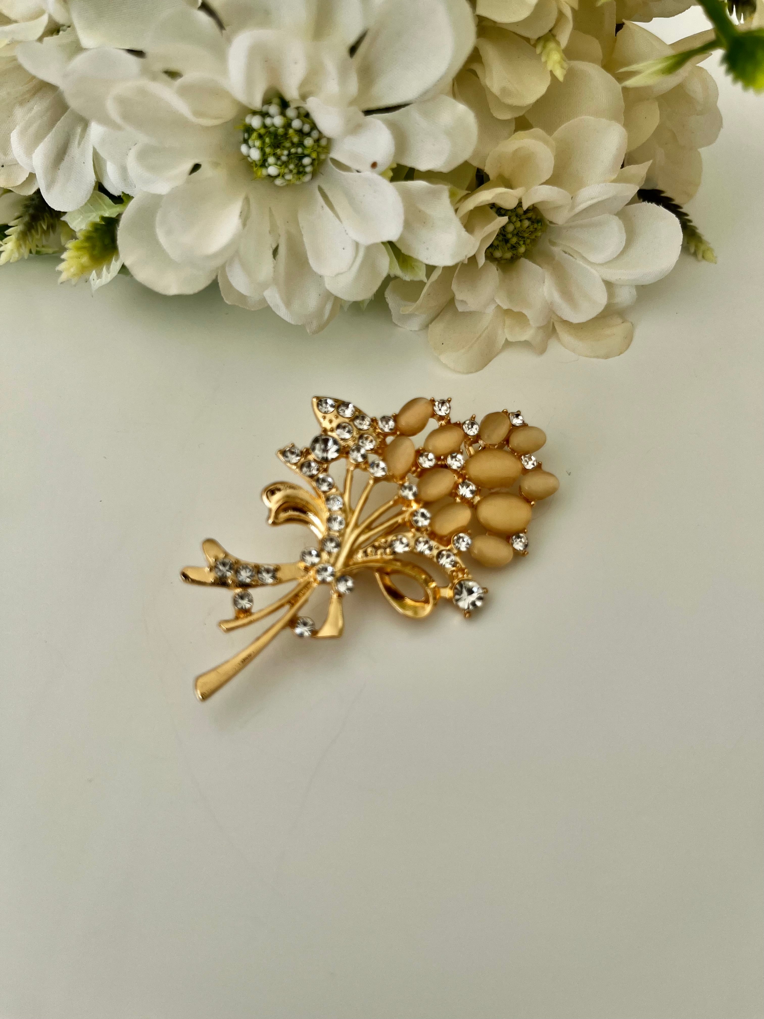 Rhinestones Scarf Pin / Brochure