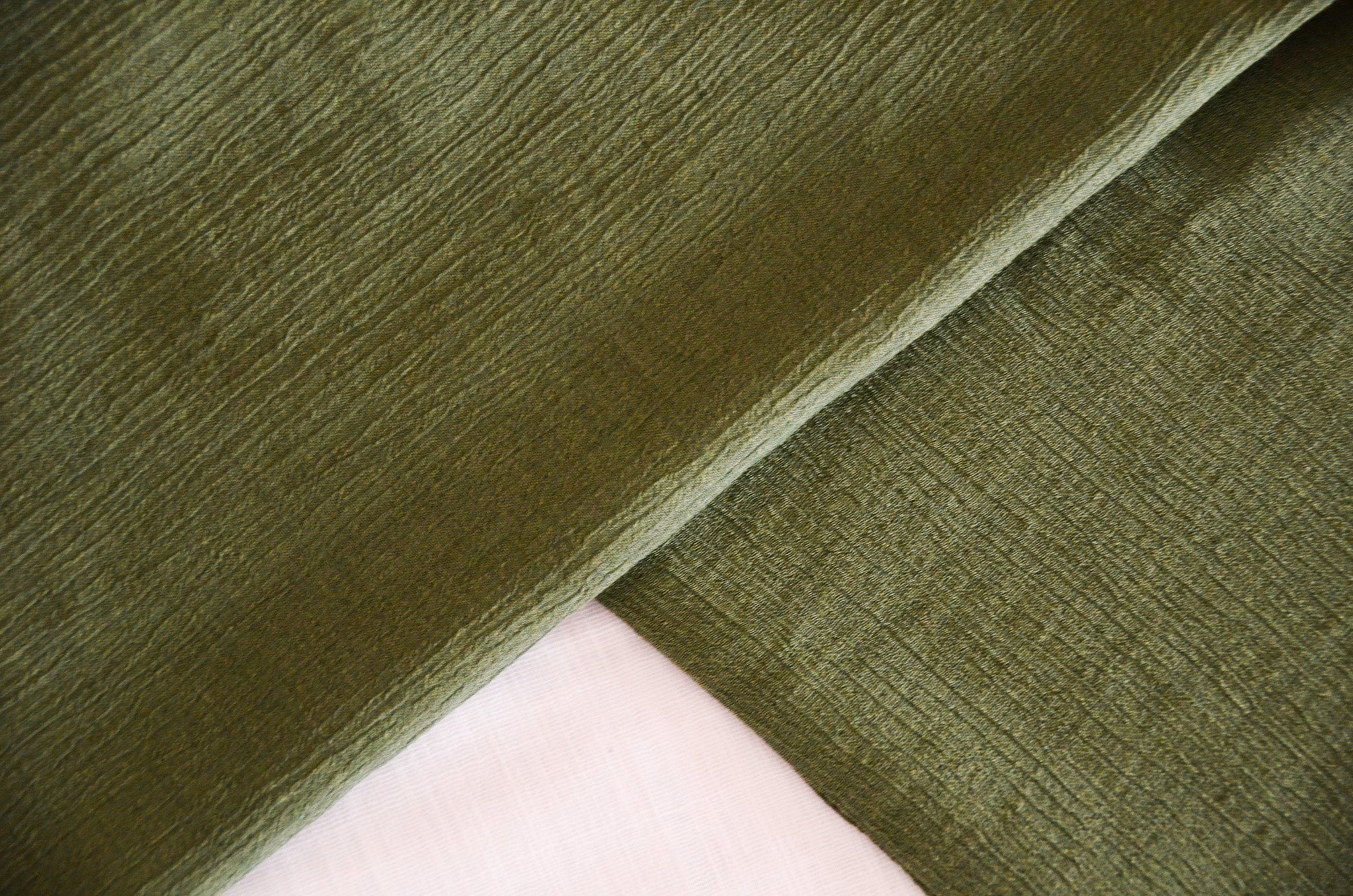 Crushed Cotton - Olive Green