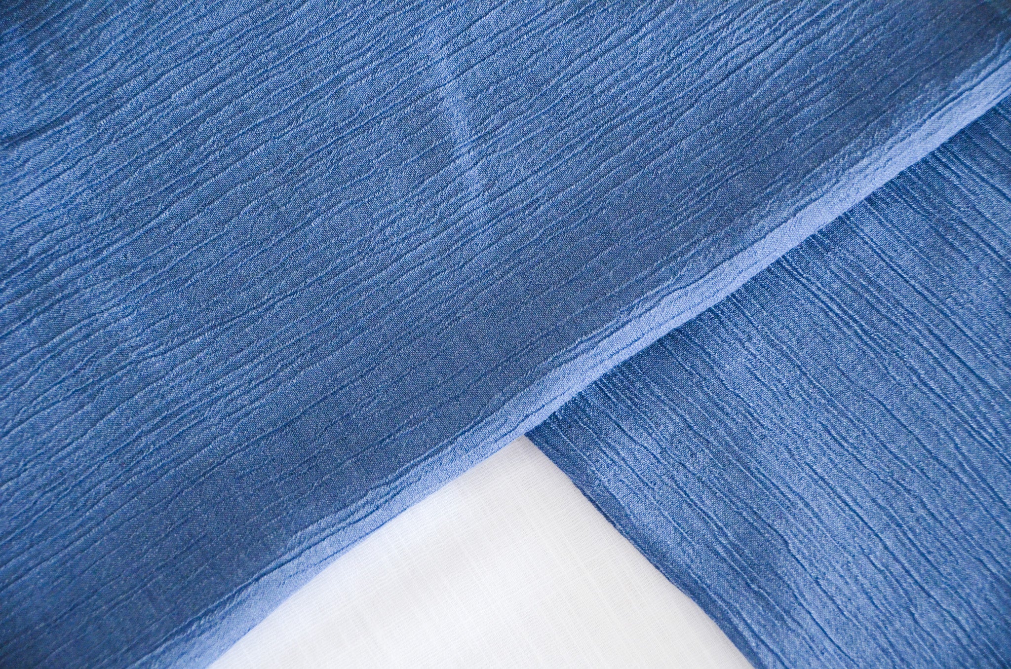 Crushed Cotton - Denim Blue