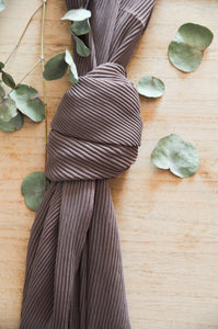 Ribbed Chiffon - Taupe