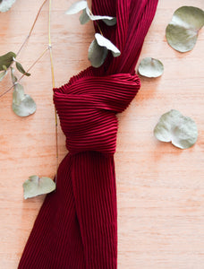 Ribbed Chiffon - Maroon