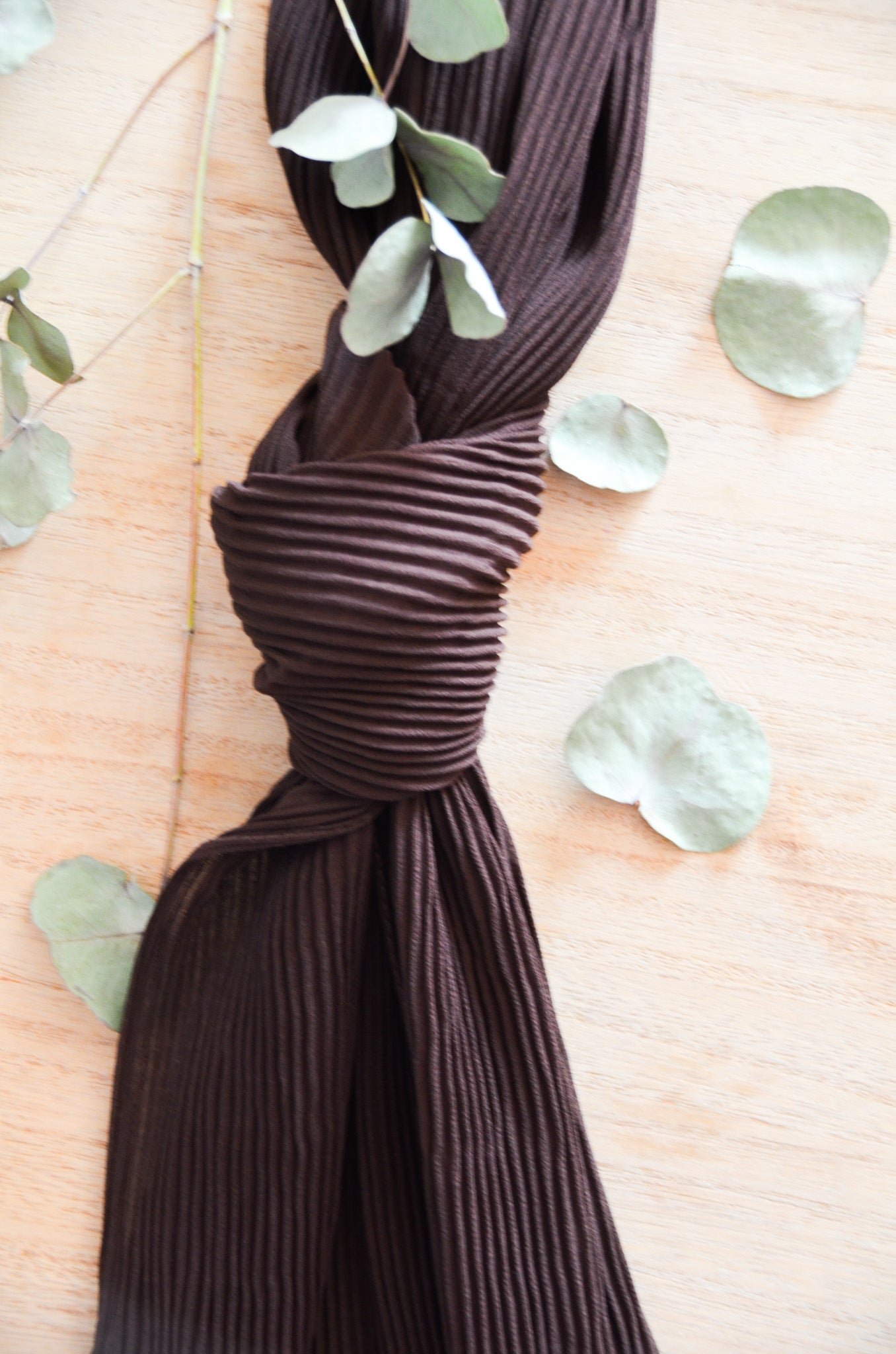 Ribbed Chiffon - Brown