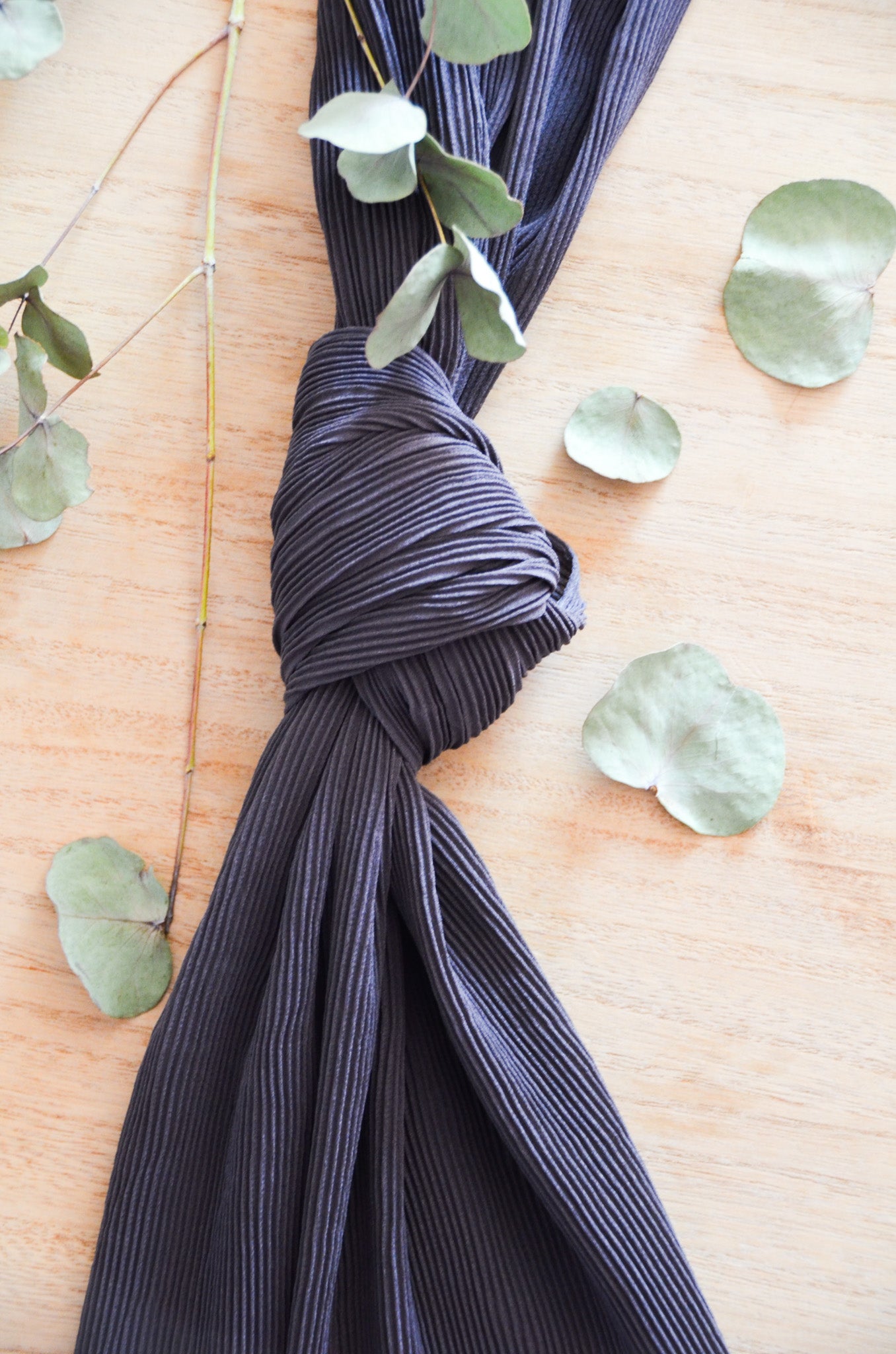 Ribbed Chiffon - Dark Grey