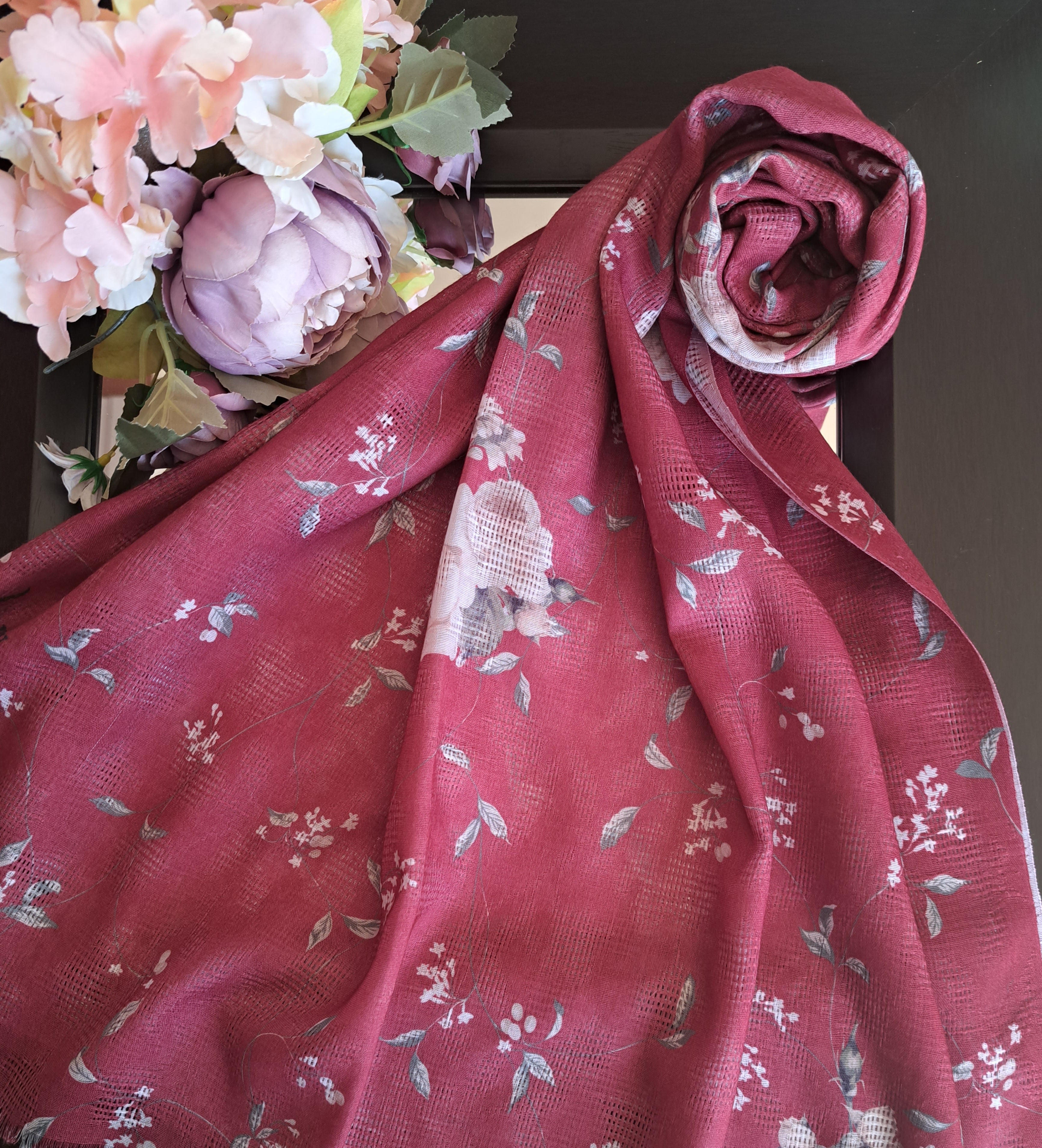 Floral Cotton Scarf